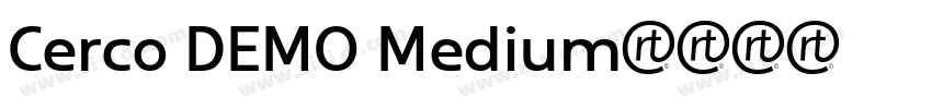 Cerco DEMO Medium字体转换